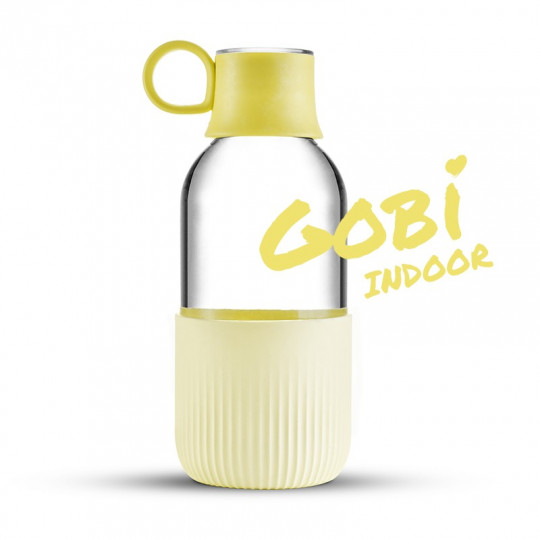 Gourde en verre Gobi Indoor - Jaune Champagne Gourde en verre Gobi Indoor - Jaune Champagne