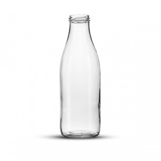 Bouteille de lait vide en verre 100 cl fraîcheur.