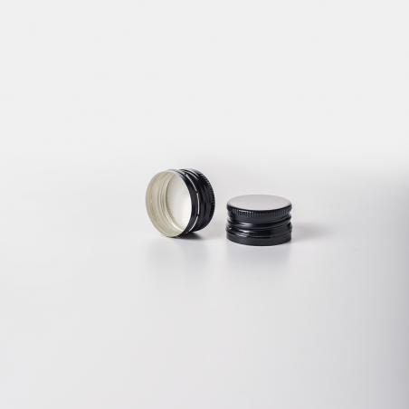 Capsules à vis noires (avec jupe de sertissage)