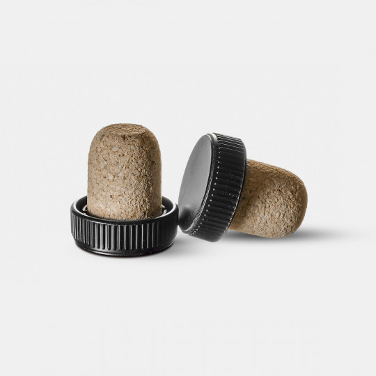 Bouchon agglomere e tete plastique noir - Boboco Bouchon agglomere e tete plastique noir - Boboco