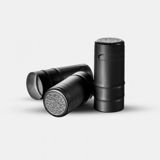Capsule de surbouchage noire avec bande de dechirement - Boboco Capsule de surbouchage noire avec bande de dechirement - Boboco