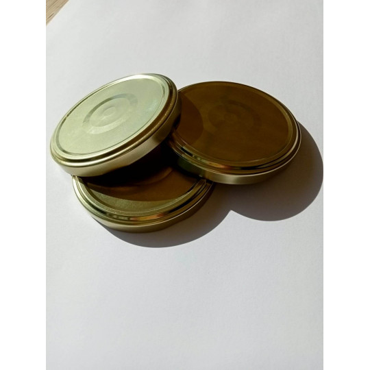 CAPSULE P/VASI CON FLIP ROSSO/ORO 100 PZ DIA. 82 MM