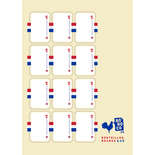 Le Set de 12 étiquettes Made In France Boboco - 1